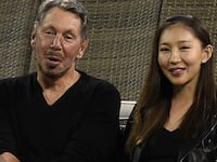 Larry Ellison watches a tennis match between Ryan Harrison, of United States, and Frederico Delbonis, of Argentina, during Day 4 of the BNP Paribas Open on March 8, 2018 in Indian Wells, California.