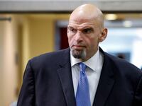 U.S. Senator John Fetterman leaves a classified briefing for U.S. Senators about the latest unknown objects shot down by the U.S. military, on Capitol Hill in Washington.
