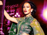A photo illustration of Kimi Murdoch of Ladies of London: The New Reign.