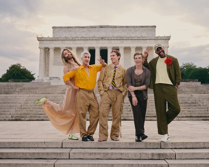 Karamo Brown starred in "Queer Eye" with Jonathan Van Ness, Tan France, Antoni Porowski, and Jeremiah Brent.