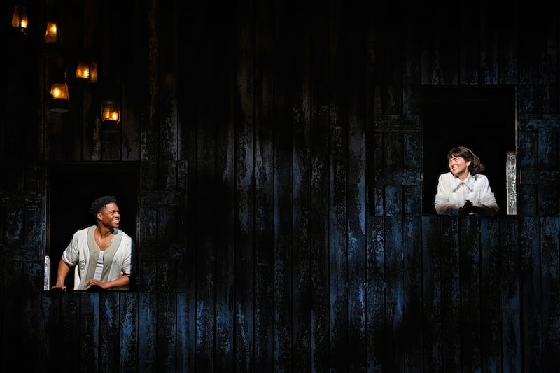 Ephraim Sykes and Zoey Deutch in 'Our Town'