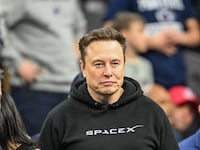 Elon Musk is shown during the NCAA Division 1 wrestling national championship finals on March 22nd, 2025 at the Wells Fargo Center in Philadelphia, PA. (Photo by Terence Lewis/Icon Sportswire via Getty Images)