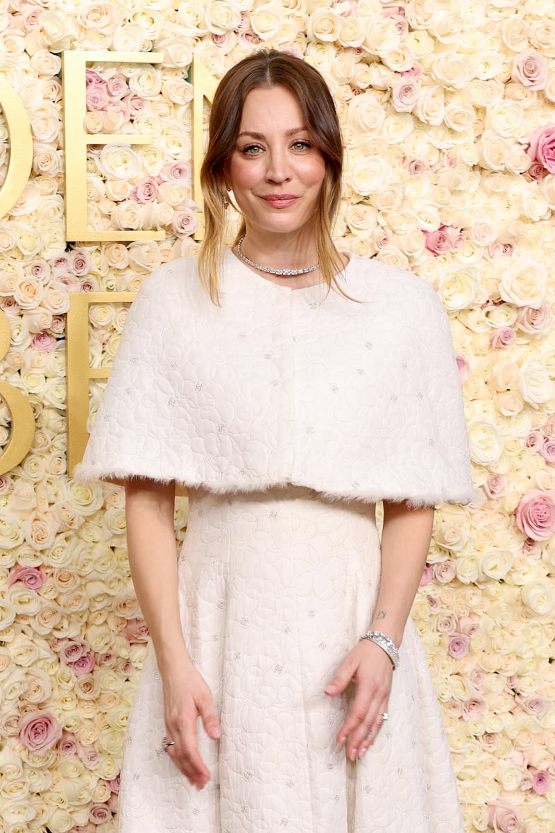 Kaley Cuoco at the Golden Globes in Beverly Hills, 2025.