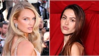 Models Romee Strijd (left) and Amelia Gray (right)
