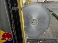 A runaway saw blade that jammed into the side of a convenience store in Eugene, Oregon.