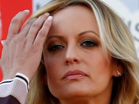 Adult film actress Stormy Daniels attends the Venus erotic fair in Berlin, Germany, October 11, 2018.