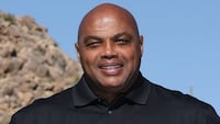 TUCSON, ARIZONA - NOVEMBER 27: Phil Mickelson and Charles Barkley pose for a team portrait prior to playing against Stephen Curry and Peyton Manning in Capital One's The Match: Champions For Change at Stone Canyon Golf Club on November 27, 2020 in Oro Valley, Arizona. (Photo by Christian Petersen/Getty Images for The Match)