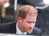 Prince Harry, Duke of Sussex, leaves after King Charles' coronation ceremony, in London, Britain, May 6, 2023.