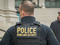 An Immigration and Customs Enforcement's (ICE) officer.