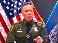 Border Patrol Commander Gregory Bovino speaks during a press conference at the Bishop Henry Whipple Federal on January 22, 2026 in Minneapolis, Minnesota.