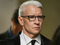 Anderson Cooper of CNN arrives for the hush money trial of former U.S. President Donald Trump at Manhattan Criminal Court on May 16, 2024 in New York City.