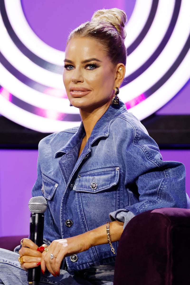 Caroline Stanbury said that years of fillers and Botox morphed her appearance. Pictured here before her facelift in November 2023.