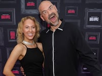 LAS VEGAS, NEVADA - MAY 26: Victoria Goodwin (L) and Aaron Goodwin from "Ghost Adventures" attend the premiere of "Mad Apple by Cirque du Soleil" at The Park on May 26, 2022 in Las Vegas, Nevada.