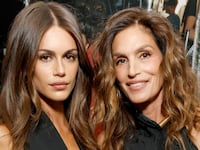 Kaia Gerber and Cindy Crawford pictured here in 2026.