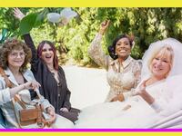 A still from The Fabulous Four starring Bette Midler, Susan Sarandon, Megan Mullally and Sheryl Lee Ralph.