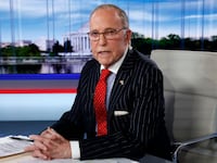 WASHINGTON, DC - FEBRUARY 05: Larry Kudlow of "Kudlow" at Fox Business Studios on February 05, 2025 in Washington, DC. (Photo by Paul Morigi/Getty Images)