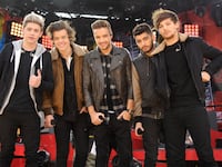 One Direction during a 2013 appearance on "Good Morning America."
