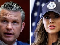 Pete Hegseth and Kristi Noem