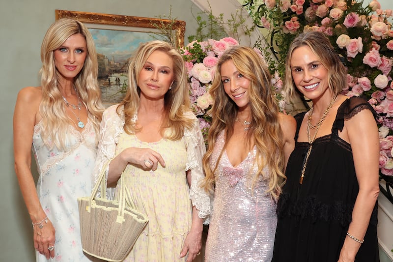 Nicky Hilton Rothschild, Kathy Hilton, Rebecca Hessel Cohen, and Keltie Knight at an event for LoveShackFancy on March 20, 2026, in Los Angeles.