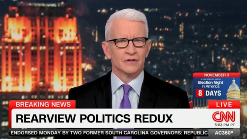 Anderson Cooper contrasted voters’ worries with the president’s rally riffs.