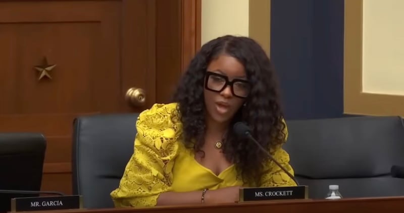 Texas Rep. Jasmine Crockett addresses a House committee over Melania Trump's visa.