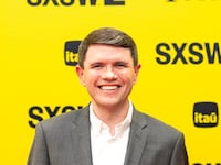 Rep. James Talarico arrives as a featured session at the 2024 SXSW Conference and Festivals.