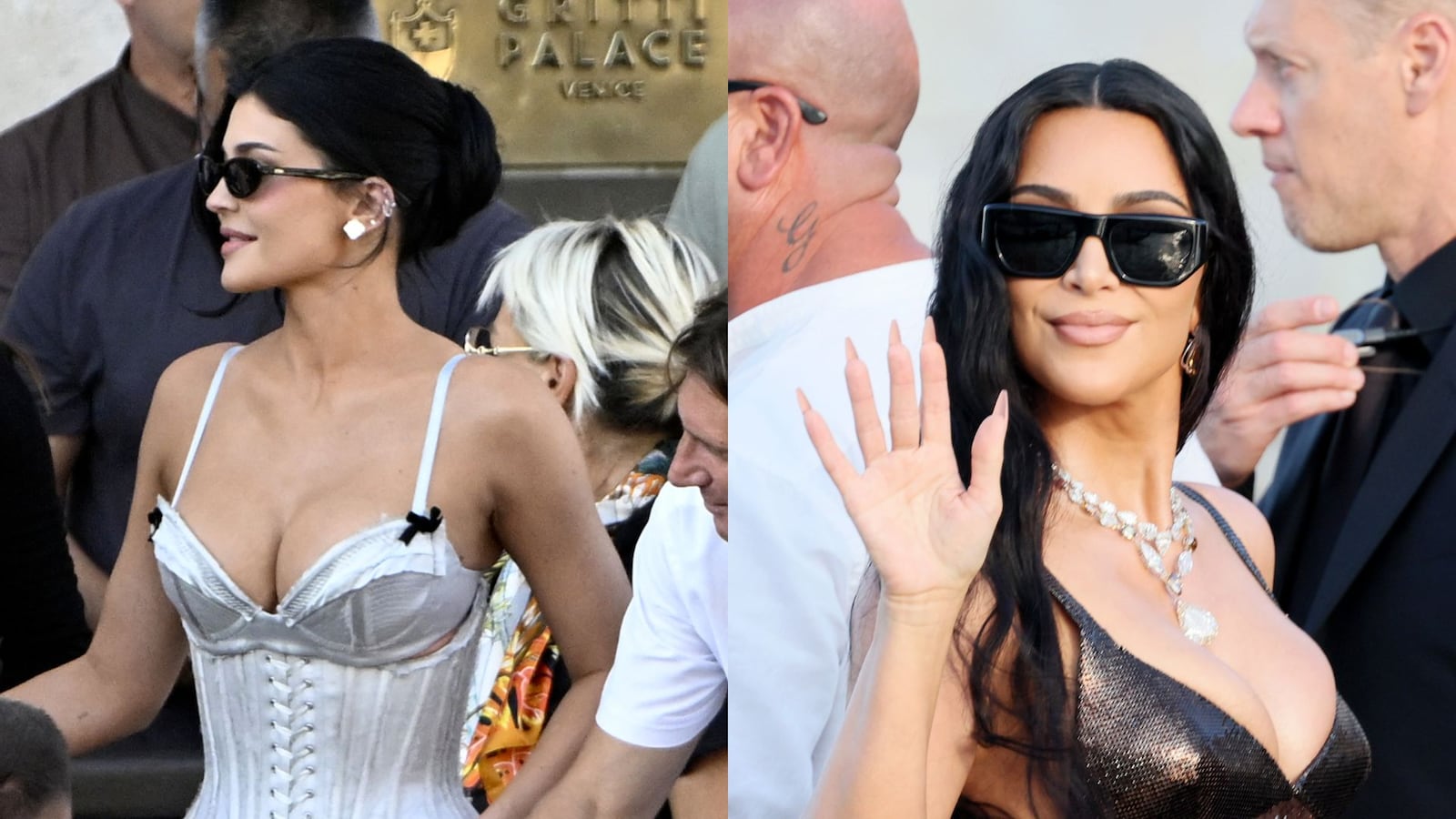 Kylie Jenner and Kim Kardashian in Venice for Jeff Bezos and Lauren Sanchez's wedding