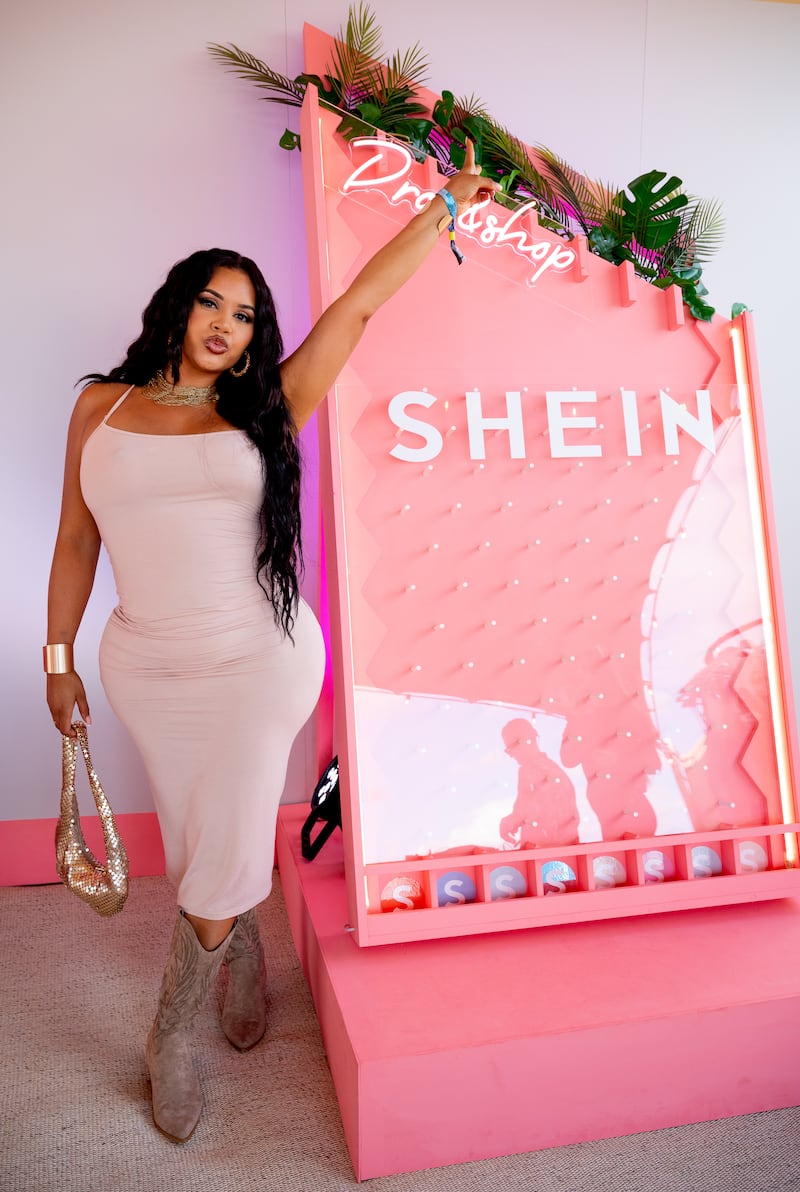 Lateysha Grace attends the Shein VIP party at Creamfields festival on August 26, 2022.