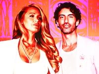 A photo illustration of Blake Lively and Justin Baldoni.