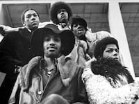 1971: (Clockwise from left) Drummer Tiki Fulwood, guitarist Tawl Ross, keyboardist Bernie Worrell, Billy "Bass" Nelson, and guitarist Eddie Hazel of the funk group Parliament-Funkadelic pose for a portrait in 1971.
