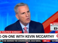Former GOP House Speaker Kevin McCarthy during an appearance on CNN.
