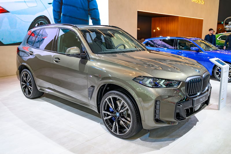 BRUSSELS, BELGIUM - JANUARY 10: BMW X5 suv car on display at the AutoSalon on January 10, 2025 in Brussels, Belgium. (Photo by Sjoerd van der Wal/Getty Images)