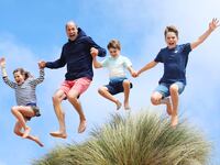Kate Middleton shared a fun family beach photo to mark Prince William’s birthday.