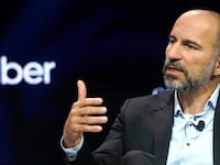 Uber CEO Dara Khosrowshahi speaks onstage during a 2019 event in New York