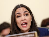 Rep. Alexandria Ocasio-Cortez (D-NY) makes a statement at a House Oversight and Accountability Committee hearing on June 11, 2024 in Washington, DC.