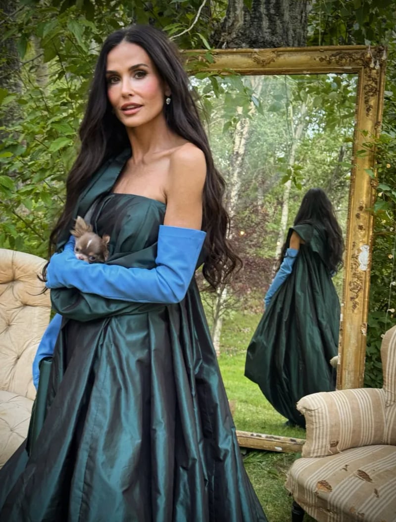 Demi Moore at daughter Tallulah Willis' wedding on August 8, 2026.