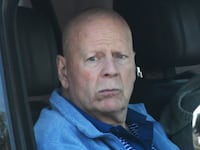 Bruce Willis is seen out in his car on September 21, 2024 in Brentwood, California.
