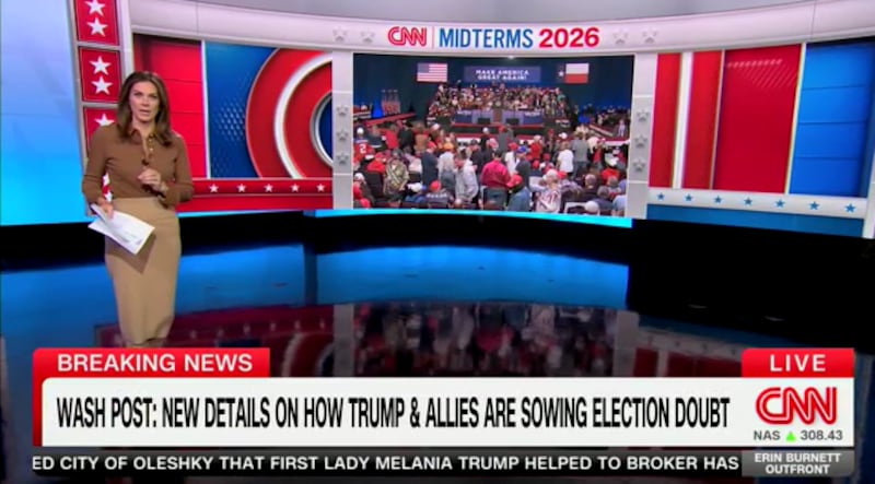 Erin Burnett questioned what Trump counts as a fair election.