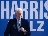Bill Clinton campaigning for Kamala Harris