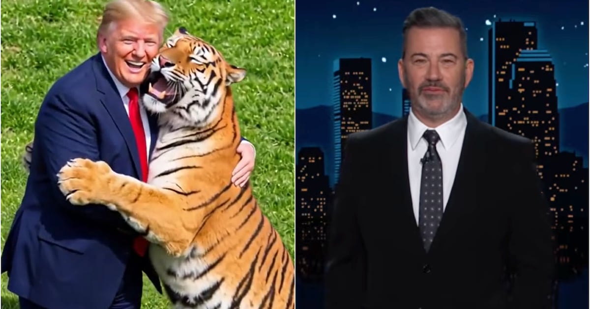 Kimmel Torches Trump’s Tiger Fantasy With Brutal Flashback
