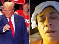 Donald Trump at rally split with ill attendee