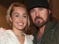 Singer Miley Cyrus and Billy Ray Cyrus attend the 2017 Billboard Music Awards at T-Mobile Arena on May 21, 2017 in Las Vegas, Nevada.