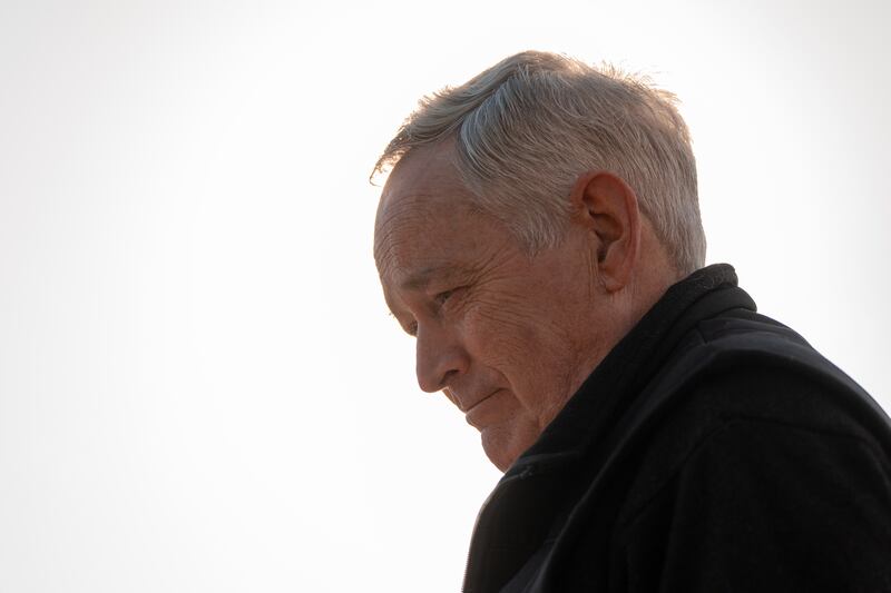 MORWELL, AUSTRALIA - JUNE 30: Ian Wilkinson arrives on June 30, 2025 at the Latrobe Valley Law Courts in Morwell, Australia. Jurors in Erin Patterson's "Mushroom Murders" trial were to receive final instructions from the judge on Monday, ahead of deliberations. (Photo by Asanka Ratnayake/Getty Images)