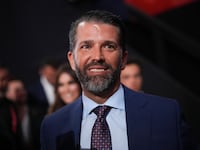 Donald Trump Jr., son of U.S. President Donald Trump attends the first day of the Republican National Convention at the Fiserv Forum on July 15, 2024 in Milwaukee, Wisconsin.
