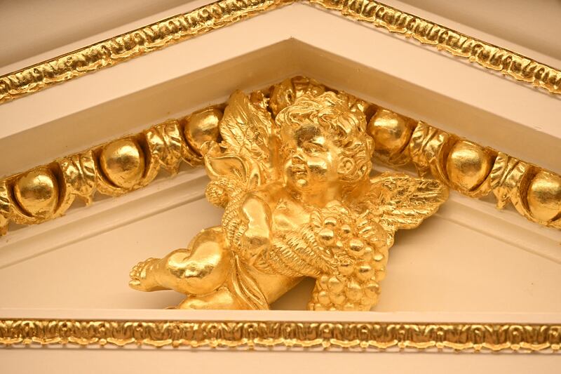 A golden angel cherub