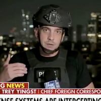 Journalist Trey Yingst reporting from Israel