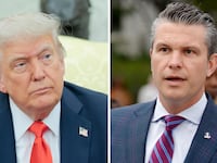 Donald Trump and Pete Hegseth.