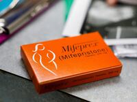 Mifepristone, the first medication in a medical abortion.
