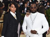 Cassie and Diddy on the red carpet of the Met Gala in 2018.