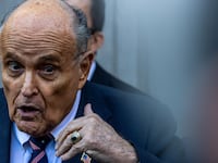 Former New York mayor Rudy Giuliani leaves the New York Federal Courthouse on November 7, 2024 in New York City.